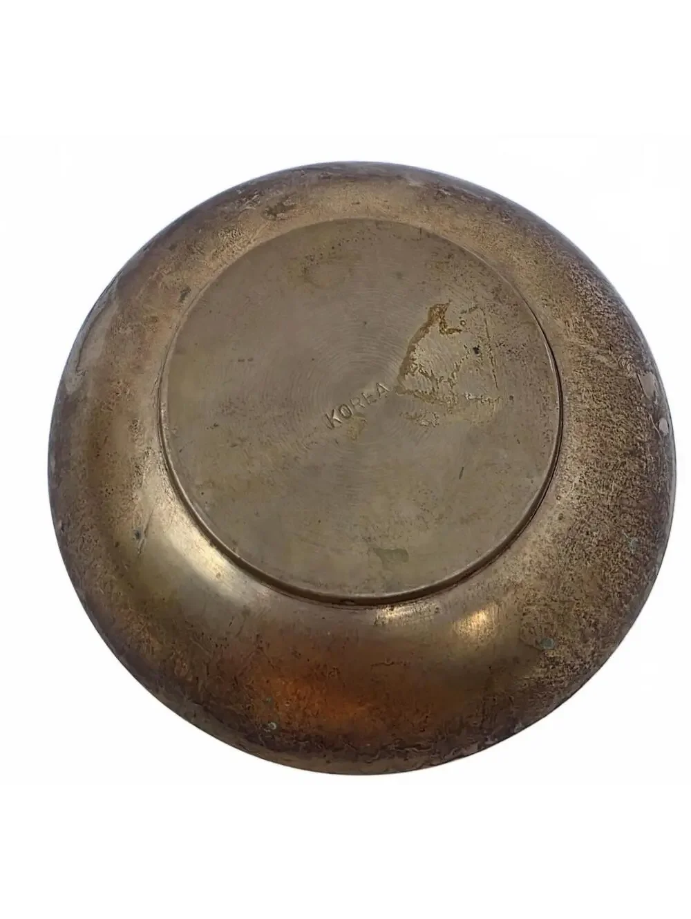 Vintage Korean Brass Stag Trinket Bowl Woodland Catchall Dish 4 7/8 Inch